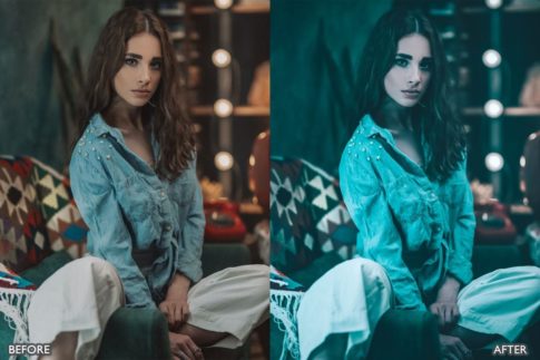 Фотография с цветокоррекцией из набора тёмный ночной портрет пресеты кадр 11