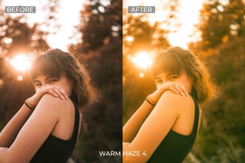 Фотография с цветокоррекцией из набора тёплая дымка и золотой свет пресеты