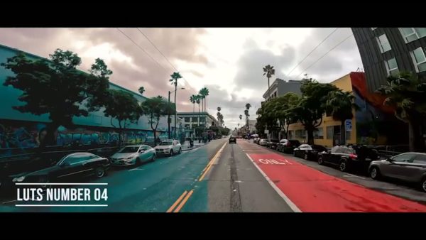 Кадр видео после цветокоррекции LUT для улица вариант 4