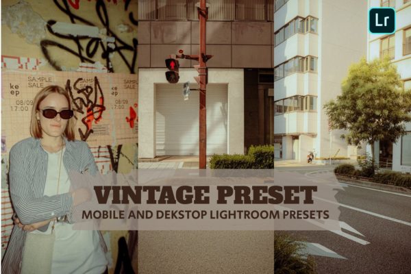 Обложка набора пресетов Vintage Preset для Lightroom