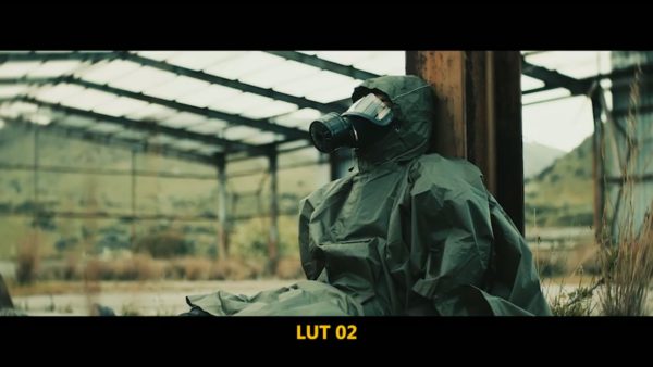 Кадр видео после цветокоррекции LUT для военные вариант 4