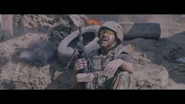 Кадр видео после цветокоррекции LUT для военные вариант 6