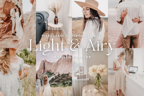 Обложка набора пресетов Bright & Airy для Lightroom