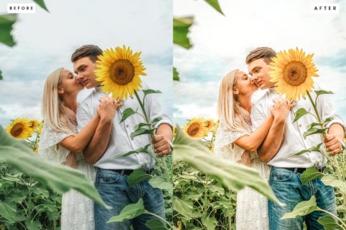 Фотография с цветокоррекцией из набора яркие пресеты для свадебной и семейной съёмки