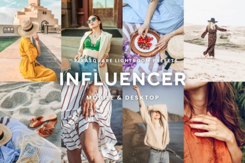 Обложка набора пресетов Influencer Bright для Lightroom