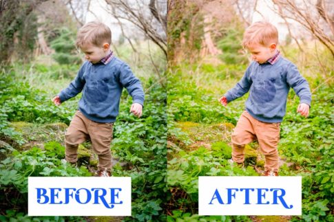 Фотография с цветокоррекцией из набора яркое детское лето пресеты