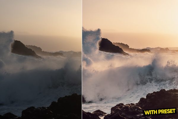 Пример обработки фото пресетом Atlantic Sunset в Lightroom, кадр 4