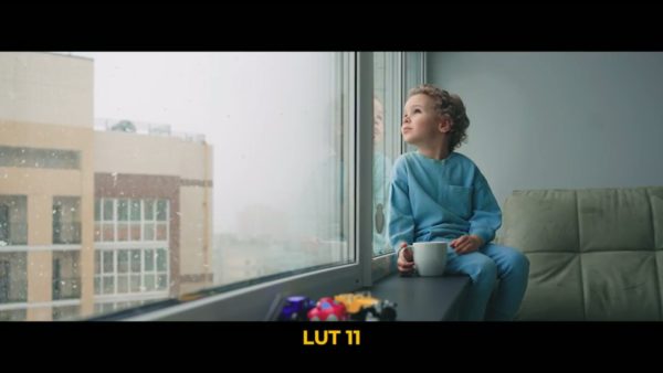 Кадр видео после цветокоррекции LUT для зима вариант 7