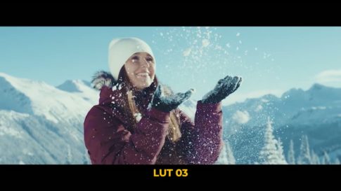 Кадр видео после цветокоррекции LUT для зима вариант 8