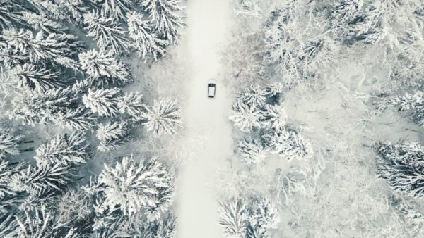 Кадр видео после цветокоррекции LUT для зима вариант 4