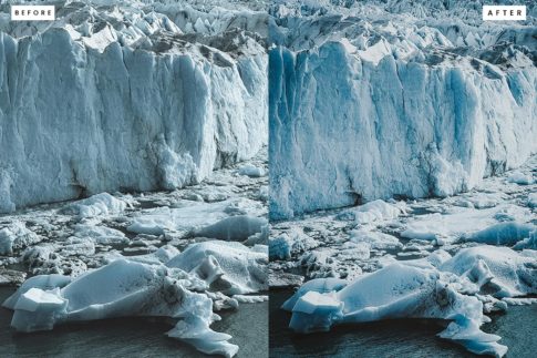 Фотография с цветокоррекцией из набора арктический простор пресеты