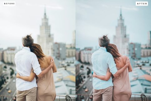 Фотография с цветокоррекцией из набора двое вместе пресеты