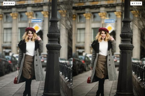 Фотография с цветокоррекцией из набора кинематографичная улица пресеты