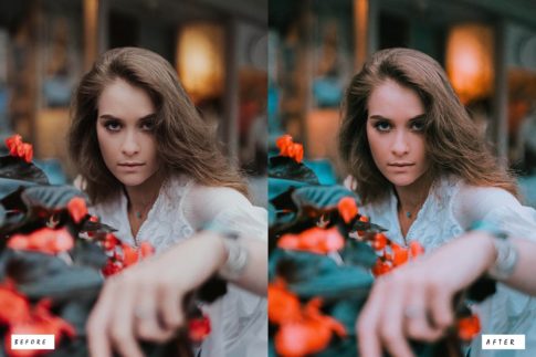 Пример работы пресета для кинематографичных кадров из набора кинематографичный город пресеты