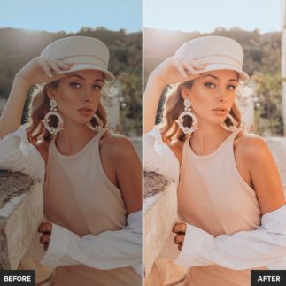 Фотография с цветокоррекцией из набора кремовый город пресеты