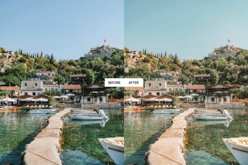 Демонстрация обработки летних фото профилем из набора летний инфлюенсер пресеты