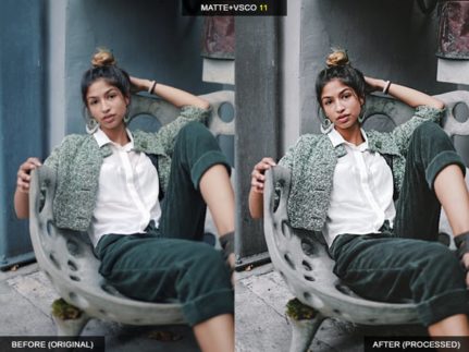 Фотография с цветокоррекцией из набора матовый vsco тон пресеты