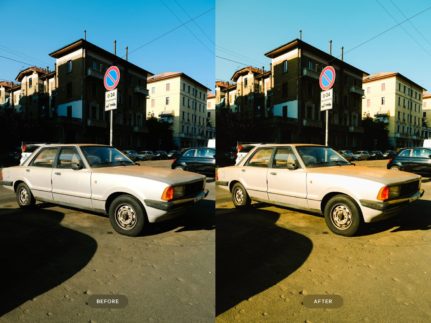 Фотография с цветокоррекцией из набора останься золотым пресеты
