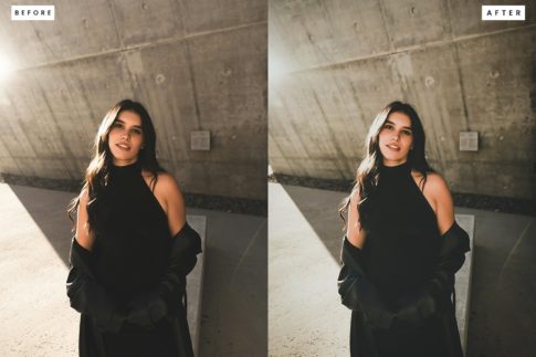 Фотография с цветокоррекцией из набора современный портрет пресеты