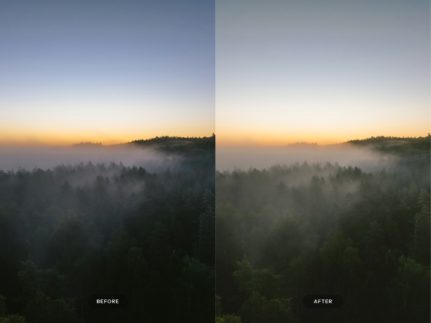 Фотография с цветокоррекцией из набора туманное настроение пресеты