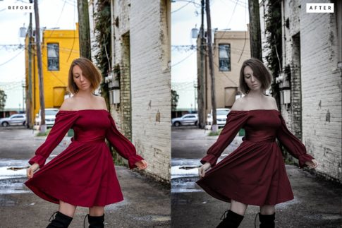Фотография с цветокоррекцией из набора тёмный характер пресеты