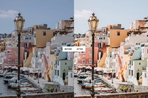 Фотография с цветокоррекцией из набора золотая классическая плёнка пресеты